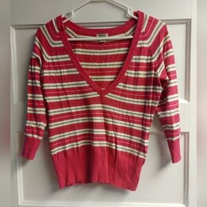 Vintage American Eagle striped v-neck sweater